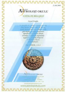astroloji sertifika Zeynel Eroğlu - Metafizik Uzmanı