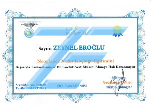 nefes sertifika Zeynel Eroğlu - Metafizik Uzmanı